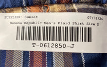 Load image into Gallery viewer, Banana Republic Mens Multicolor Plaid Slim Fit Luxe Flannel Button-Up Shirt Sz S