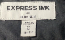 Load image into Gallery viewer, Express Mens 1MX Black Long Sleeve Collared Extra Slim Fit Dress Shirt Size M