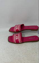 Load image into Gallery viewer, Soda Milan Womens Flair Pink Square Open Toe Slip-On Slide Sandals Size 6.5