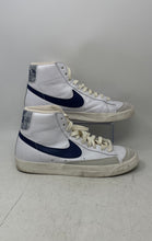Load image into Gallery viewer, Nike Mens Blazer Mid 77 FN6877-100 White Navy Blue Sneakers Shoes Size 11