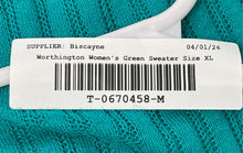 Load image into Gallery viewer, Worthington Womens Green Knit Long Sleeve Button Front Cardigan Sweater Size XL