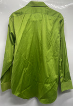 Load image into Gallery viewer, Calvin Klein Mens Green Cotton Non-Iron Slim Fit Dress Shirt Size 16 32/33