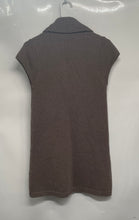 Load image into Gallery viewer, Express Womens Brown Short Sleeve Cowl Neck Cable-Knit Sweater Dress Size Small