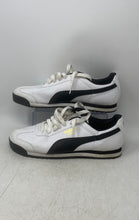 Load image into Gallery viewer, Puma Mens Roma Basic 353572-04 White Black Leather Lace-Up Sneaker Shoes Size 13