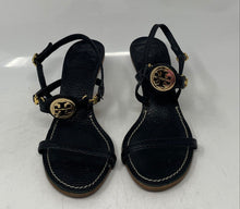 Load image into Gallery viewer, Authentic Tory Burch Womens Black Leather Stiletto Slingback Heels Size 5M