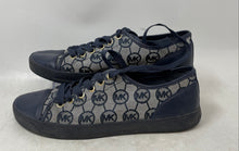 Load image into Gallery viewer, Michael Kors Womens Navy Blue Signature Print Sneakers Shoes Size 9.5M