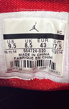 Load image into Gallery viewer, Nike Mens Air Jordan 1 554724-020 Black Red White Sneakers Shoes Size 9.5