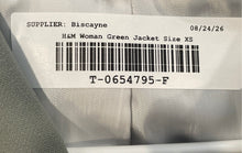 Load image into Gallery viewer, H&M Womens Green Long Sleeve Notch Lapel Regular Fit One-Button Blazer Size XS