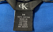 Load image into Gallery viewer, Calvin Klein Mens Blue Cotton Short Sleeve Collared Golf Polo Shirt Size M