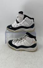Load image into Gallery viewer, Nike Boys Air Jordan 11 378039-170 White Black Sneakers Shoes Size 12C No Laces