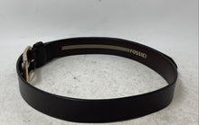 Load image into Gallery viewer, Fossil Mens Brown Golden Tone Buckle Leather Adjustable Dress Belt Size 95/38