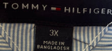 Load image into Gallery viewer, Tommy Hilfiger Womens Blue Striped Short Sleeve Collared Button-Up Shirt Size 3X