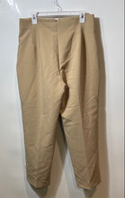Load image into Gallery viewer, Zara Womens Khaki Pleated Front High Waisted Straight Leg Ankle Pants Size XL