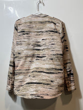 Load image into Gallery viewer, Calvin Klein Womens Brown Printed Long Sleeve Button Front Blouse Top Size M