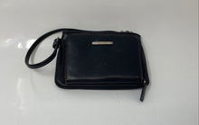 Load image into Gallery viewer, Nine West Womens Black Zipper ID Window Card Holder Travel Wristlet Wallet