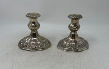 Load image into Gallery viewer, Set Of 2 Pcs Towle Silver-Tone Engraved Home Decor Collectible Candle Holders