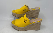 Load image into Gallery viewer, Kate Spade New York Womens Tenley Beige Yellow Wedge Heel Mule Sandals Size 7M