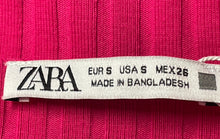 Load image into Gallery viewer, Zara Womens Pink Ribbed Spaghetti Strap Sleeveless Maxi Dress Size S With Tag