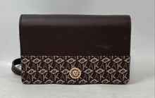 Load image into Gallery viewer, Anne Klein Womens Brown Monogram Faux Leather Adjustable Strap Crossbody Bag