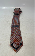 Load image into Gallery viewer, Perry Ellis Mens Gray Red Printed Keeper Loop Adjustable Formal Pointed Tie