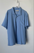 Load image into Gallery viewer, Tommy Bahama Mens Blue Silk Short Sleeve Regular Fit Button-Up Shirt Size XL
