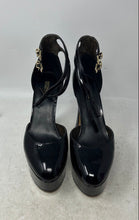 Load image into Gallery viewer, Michael Kors Womens Martina Black Ankle Strap Platform Heels Size 7.5M