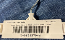 Load image into Gallery viewer, Boss Hugo Boss Mens Blue Denim Button Front Belt Loops Straight Leg Jeans 32/30