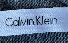 Load image into Gallery viewer, Calvin Klein Mens Gray Cotton Collared Short Sleeve Button-Up Shirt Size Large