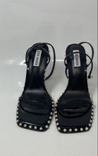 Load image into Gallery viewer, Steve Madden Womens Zelle Black Rhinestone Ankle Strap Sandals Size 8 In Box