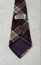 Load image into Gallery viewer, Bert Pulitzer Mens Red Multicolor Plaid Keeper Loop Adjustable Pointed Tie