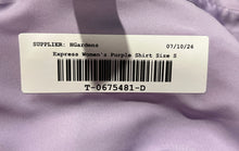 Load image into Gallery viewer, Express Portofino Womens Purple Long Sleeve Collared Button-Up Shirt Size Small