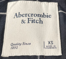 Load image into Gallery viewer, Abercrombie & Fitch Womens Blue White Check Long Sleeve Button-Up Shirt Size XS