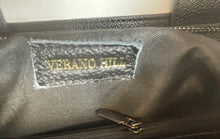 Load image into Gallery viewer, Verano Hill Womens Brittany Black Faux Leather Croc Flap Everyday Tote Purse