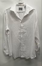 Load image into Gallery viewer, Michael Kors Mens White Long Sleeve Stretch Slim Fit Dress Shirt Size L