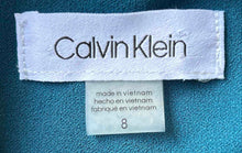 Load image into Gallery viewer, Calvin Klein Womens Teal Short Sleeve Back Zip One-Piece Jumpsuit Size 8