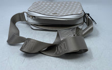 Load image into Gallery viewer, DKNY Womens Tutu Beige White Monogram Adjustable Strap Double Zip Crossbody Bag