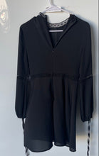 Load image into Gallery viewer, Marciano Womens Black Long Sleeve Round Neck Back Zip Shift Dress Size XS