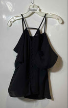 Load image into Gallery viewer, Express Womens Black Spaghetti Strap Cold Shoulder Sleeve Blouse Top Size S