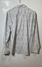 Load image into Gallery viewer, Express Mens White Floral Classic Long Sleeve Collared Button-Up Shirt Size XL