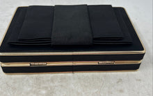 Load image into Gallery viewer, Eva Mendes Womens Black Gold-Tone Chain Strap Rectangular Clutch Purse