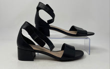 Load image into Gallery viewer, Clarks Womens Caroleigh Anya Black Leather Block Heel Strappy Sandals Size 8 M
