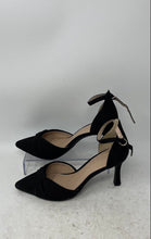 Load image into Gallery viewer, Kelly & Katie Womens Emagray Black Leather Buckle Ankle Strap Heels Size 7
