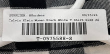 Load image into Gallery viewer, Calvin Klein Womens Black White Check Long Sleeve Collared Button-Up Shirt Sz XS
