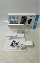 Load image into Gallery viewer, Getpals White 3-In-1 Wireless Charging Station For Watch iPhone AirPods Untested