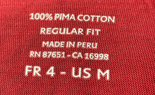 Load image into Gallery viewer, Lacoste Mens Red Pima Cotton Short Sleeve Regular Fit Pullover T-Shirt Size M