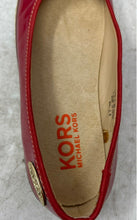 Load image into Gallery viewer, Michael Kors Womens Villa Red Leather Round Toe Slip-On Ballet Flats Size 4