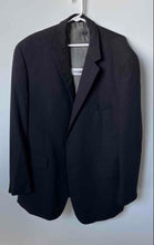 Load image into Gallery viewer, Calvin Klein Mens Blue Wool Notch Lapel Flap Pocket Two-Button Blazer Size 48R