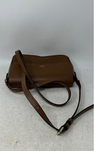 Load image into Gallery viewer, DKNY Womens Brown Leather Flap Adjustable Strap Crossbody Bag