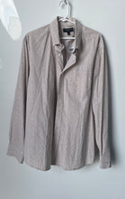 Load image into Gallery viewer, Banana Republic Mens Gray Geometric Long Sleeve Soft Wash Button-Up Shirt Sz XXL