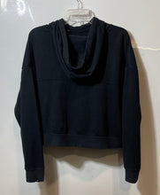 Load image into Gallery viewer, Nike Womens Black Sportswear Rally Long Sleeve Cropped Pullover Hoodie Size L